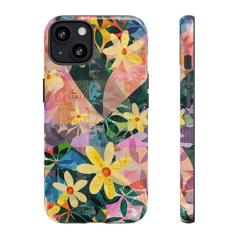 Abstract Bloemmotief met Geometrisch Patroon