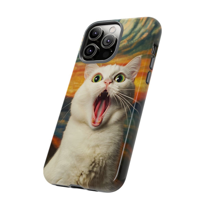 Verbaasde Witte Kat met Groene Ogen