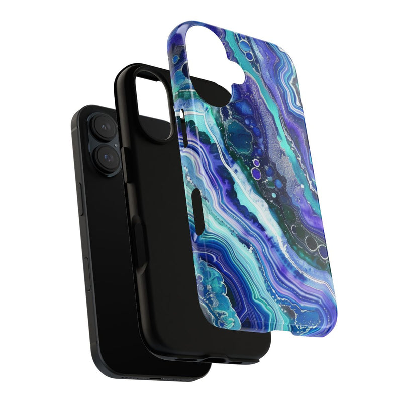 Blauw en Paars Geode-Wervelpatroon