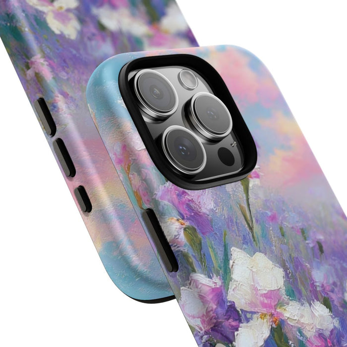 Pastelkleurige Irisbloemen Schildering
