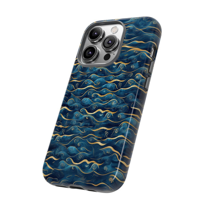 Blauw-Gouden Golfpatroon