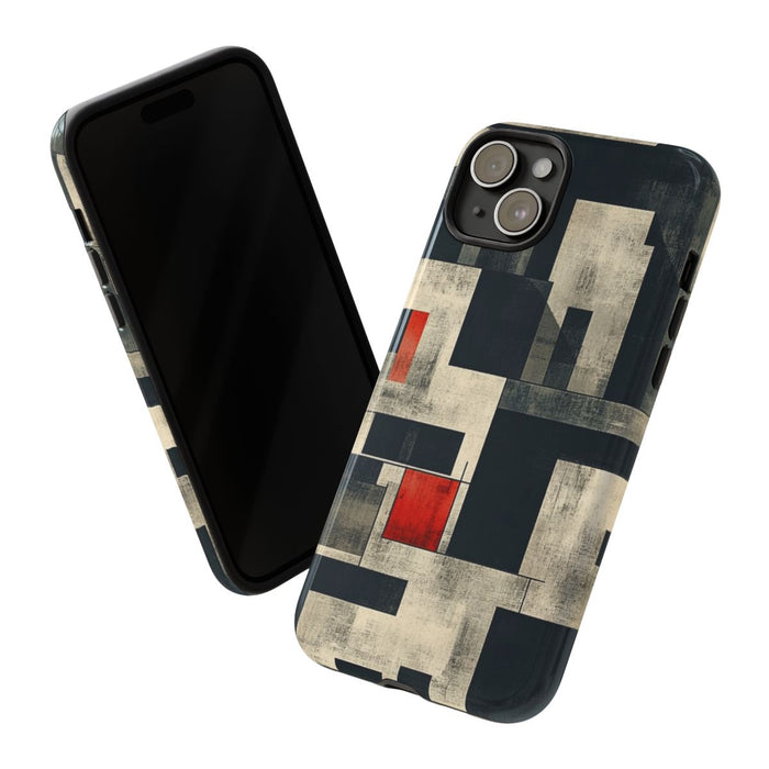 Abstract Geometrisch Patroon met Rode Accenten