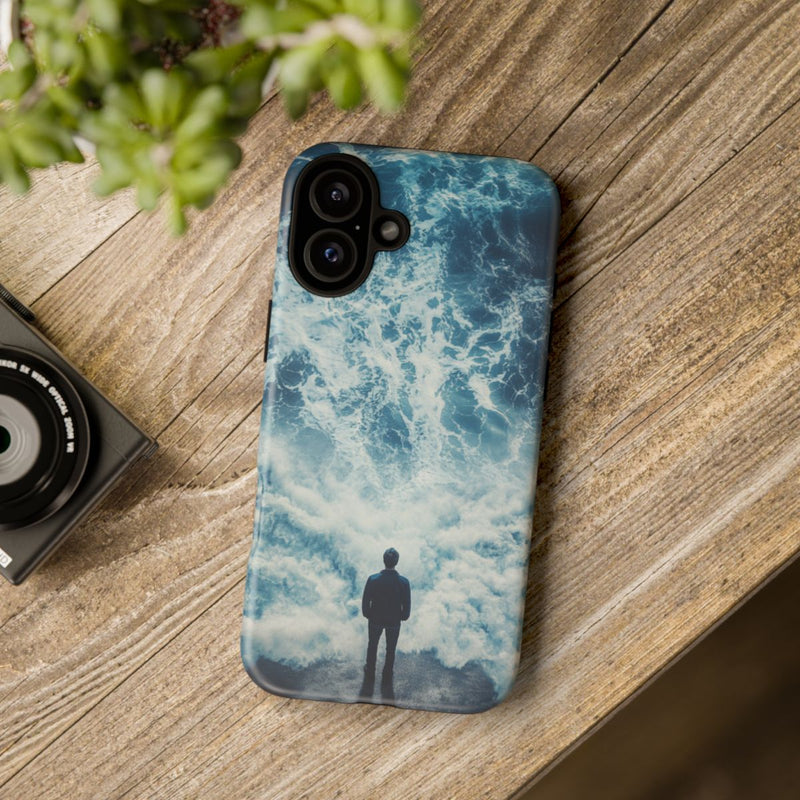 Man Tegenover Oceaangolven