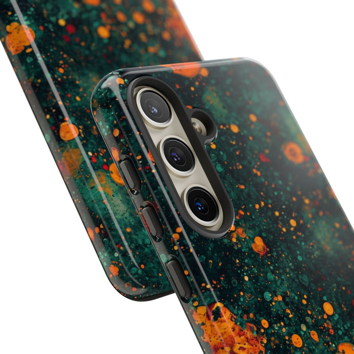 Abstracte Oranje en Teal Bellenpatroon