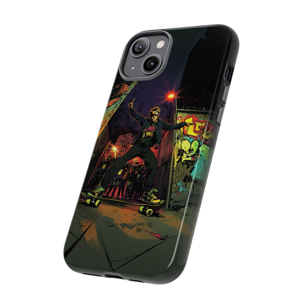 Skateboardtruc in de Nacht met Graffiti