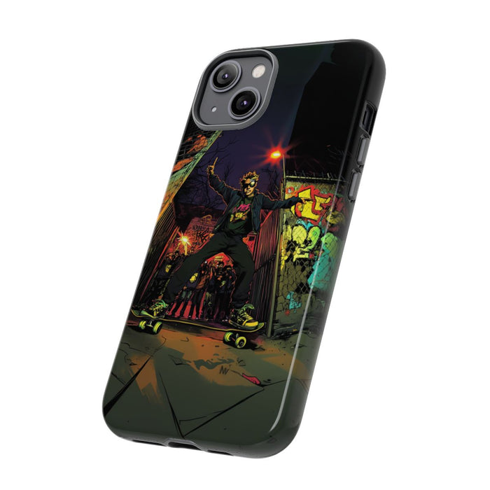 Skateboardtruc in de Nacht met Graffiti