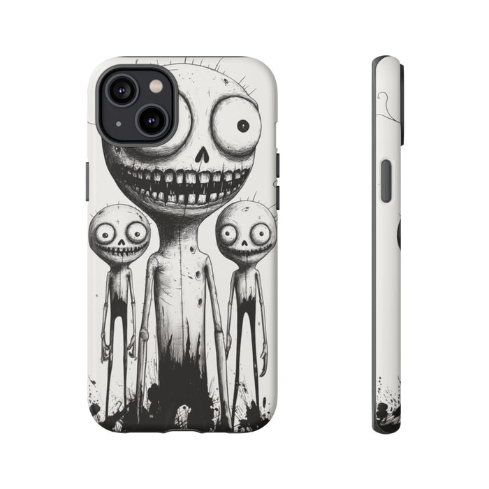 Monochroom Slijmerig Monstertrio Lijntekening