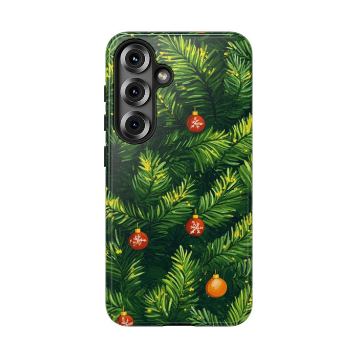 Kerst Dennentakken met Versieringen