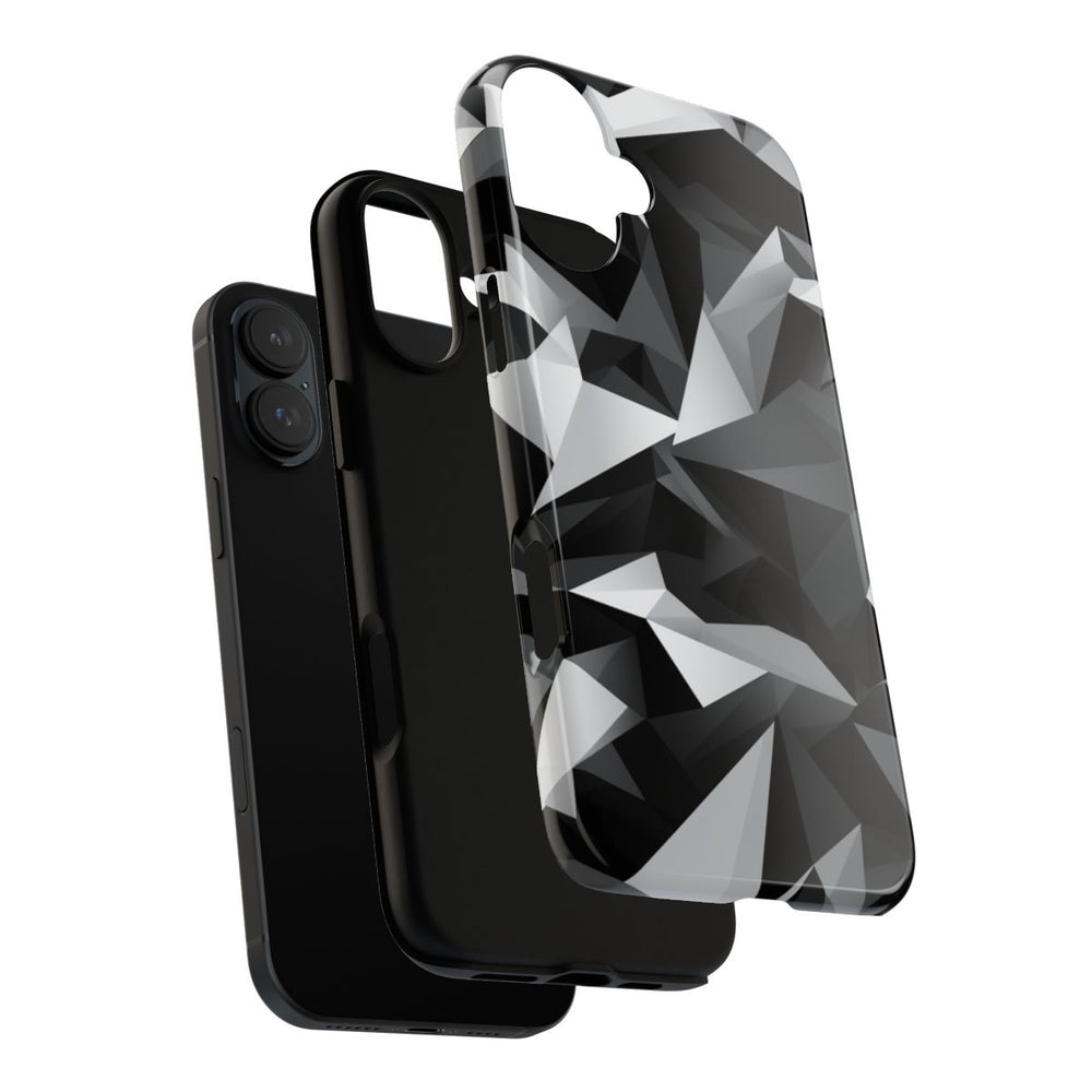 Zwart-Grijs Geometrisch Abstract Patroon