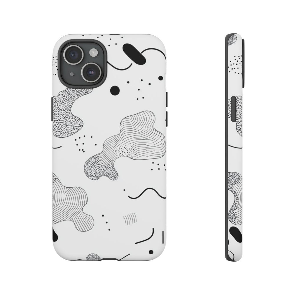 Abstract Zwart-Wit Minimalistisch Patroon
