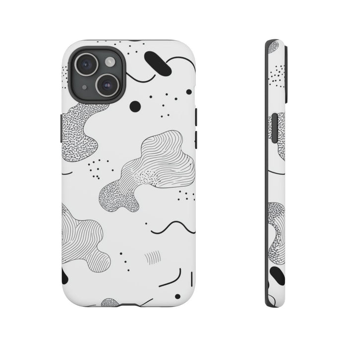 Abstract Zwart-Wit Minimalistisch Patroon