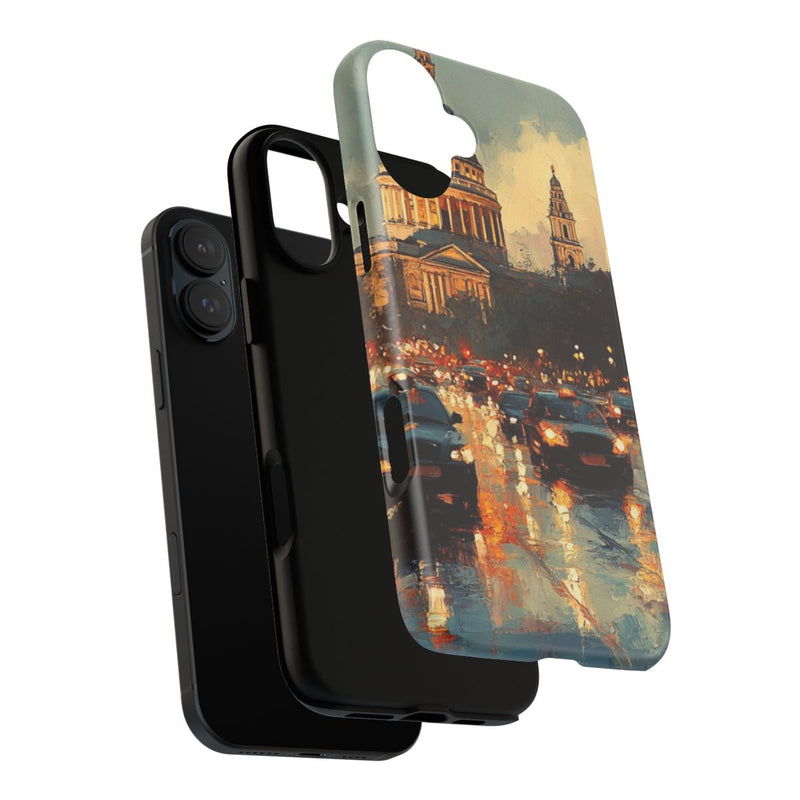 Stadsgezicht met Kathedraal bij Schemering