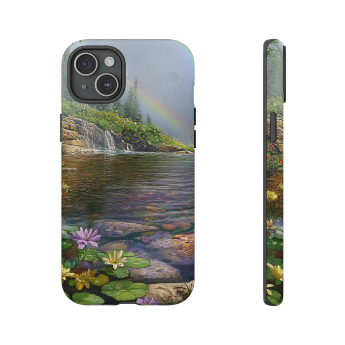 Kleurrijke Zomerbloemen en Regenboog