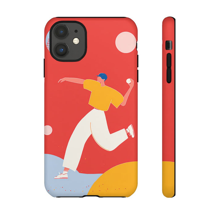 Minimalistische Honkbalspeler Illustratie