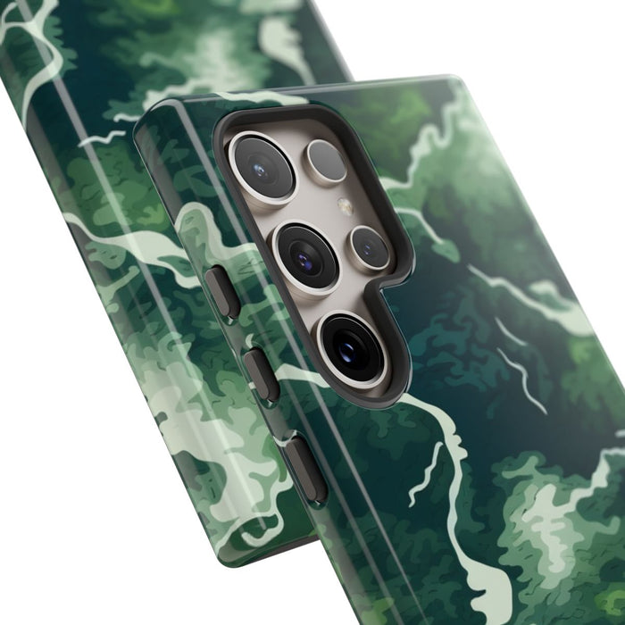 Abstracte Groene Rivier en Bospatroon