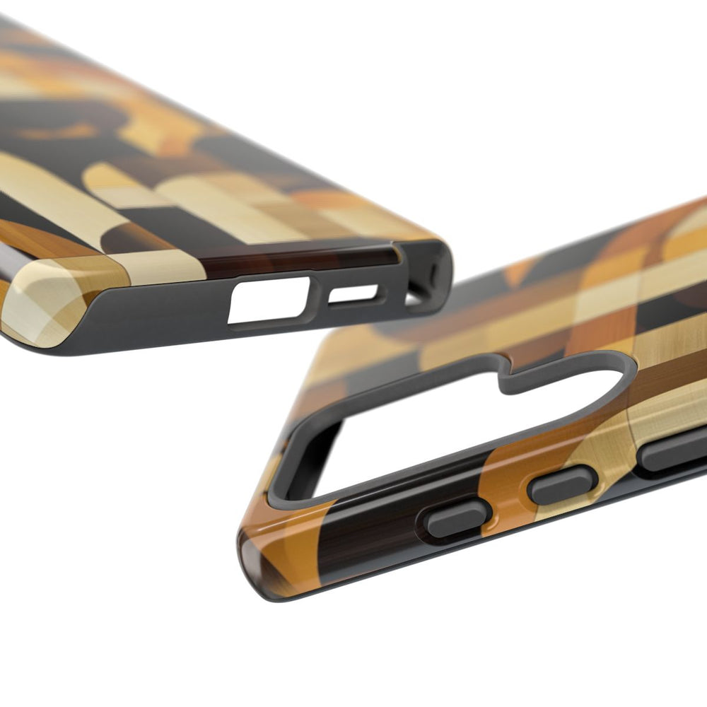 Geometrisch Bruin-Goud Art Deco Patroon