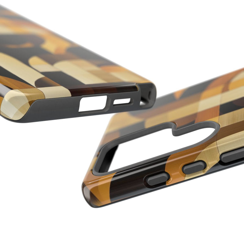 Geometrisch Bruin-Goud Art Deco Patroon