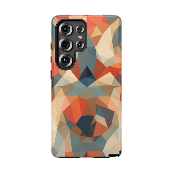 Geometrisch Abstract Patroon in Gedempte Warme Kleuren