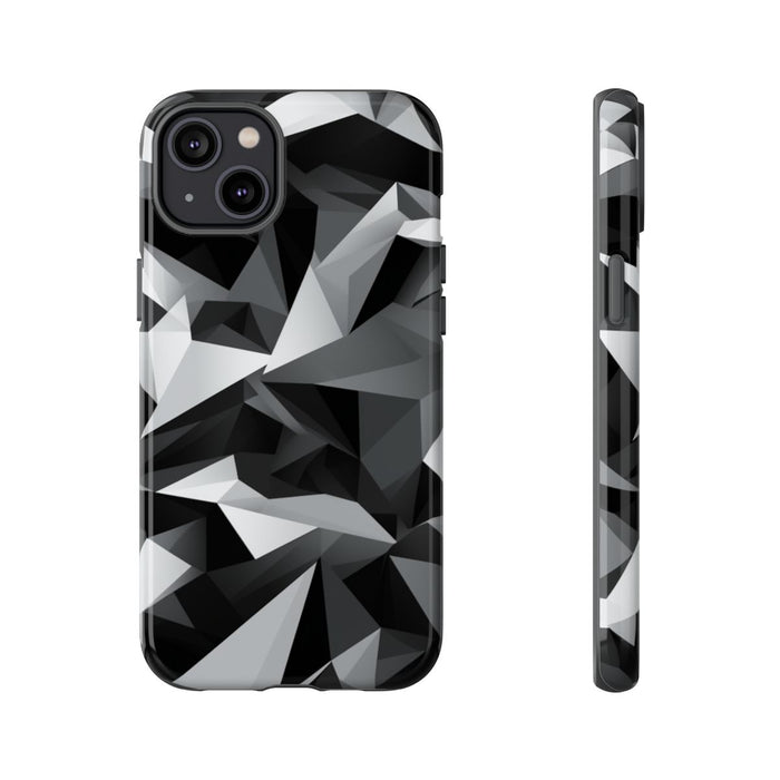 Zwart-Grijs Geometrisch Abstract Patroon