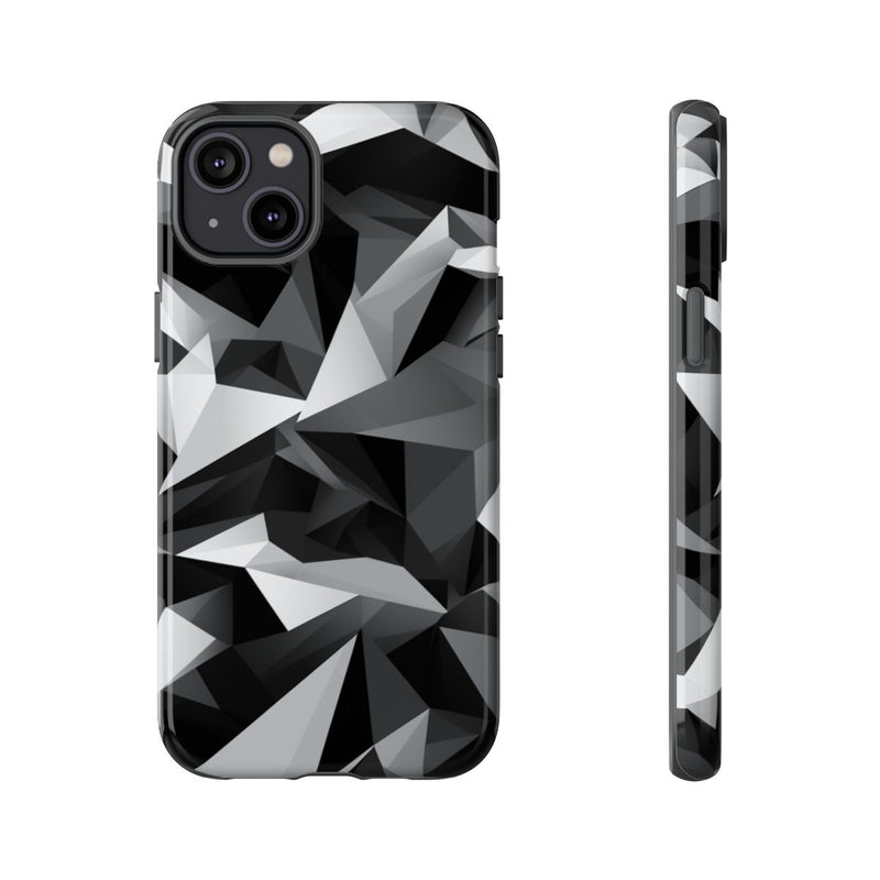 Zwart-Grijs Geometrisch Abstract Patroon