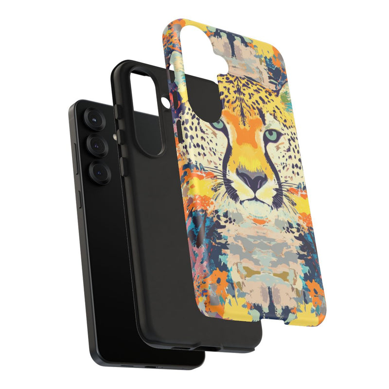 Abstracte Cheetah Gezicht Print