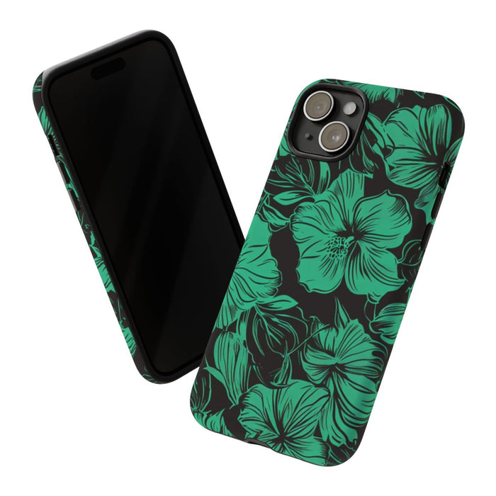 Groen Hawaïaans Bloemenpatroon