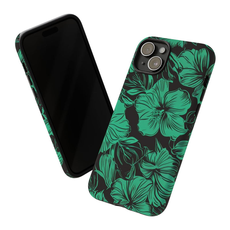 Groen Hawaïaans Bloemenpatroon