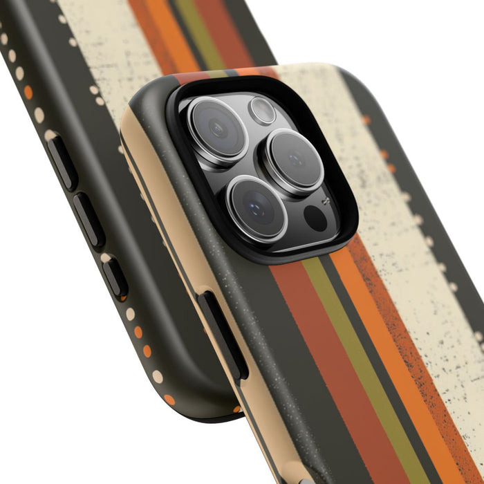 Retro Verticale Strepen en Stippenpatroon