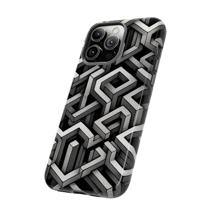 Monochrome Geometrisch Optisch Illusiepatroon