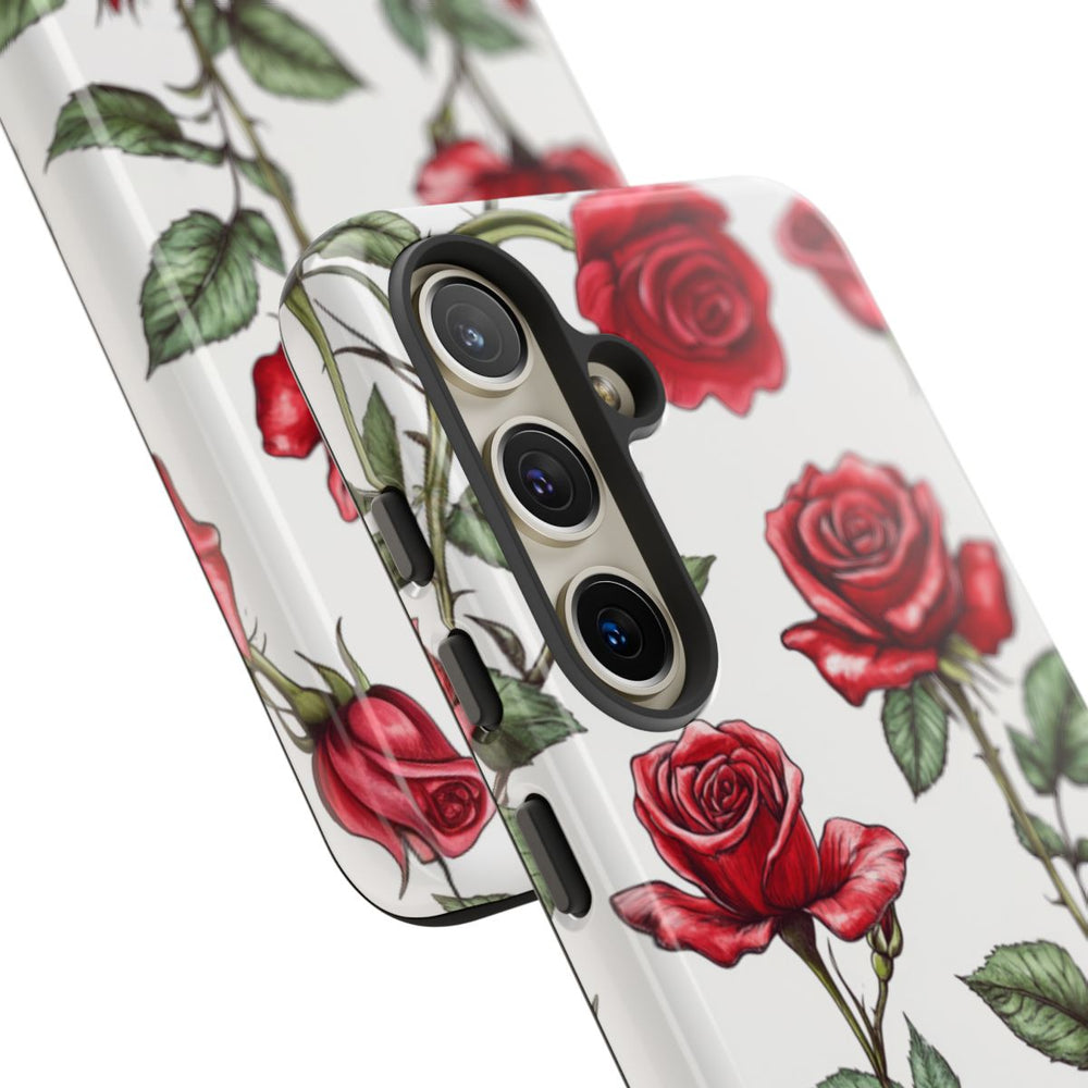 Rode Rozen Botanisch Patroon
