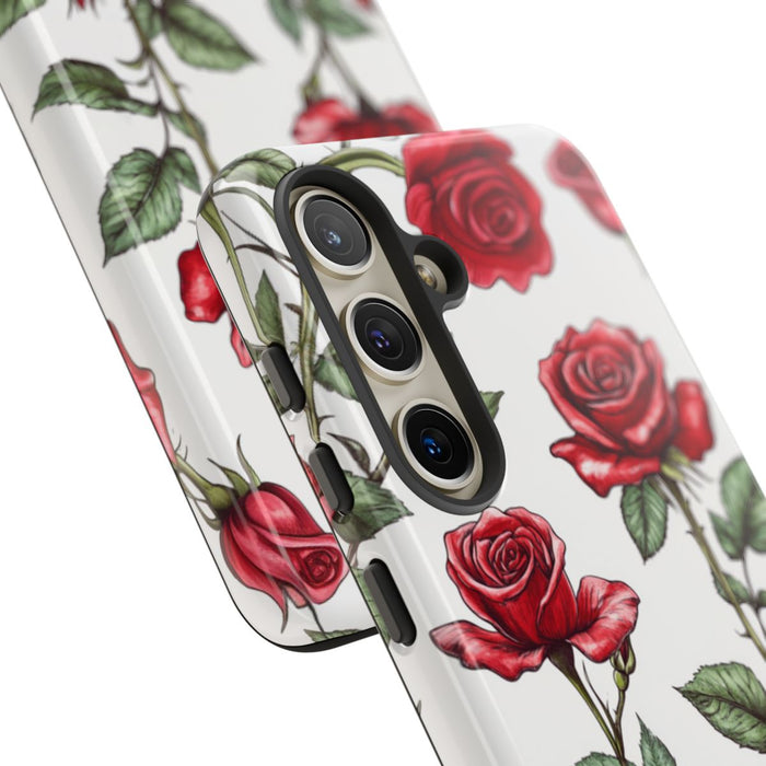Rode Rozen Botanisch Patroon