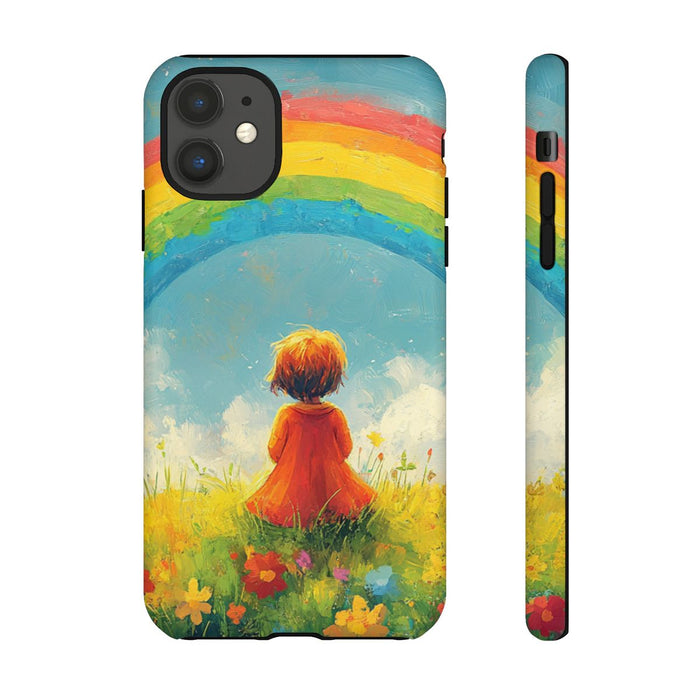 Kind Bekijkt Regenboog