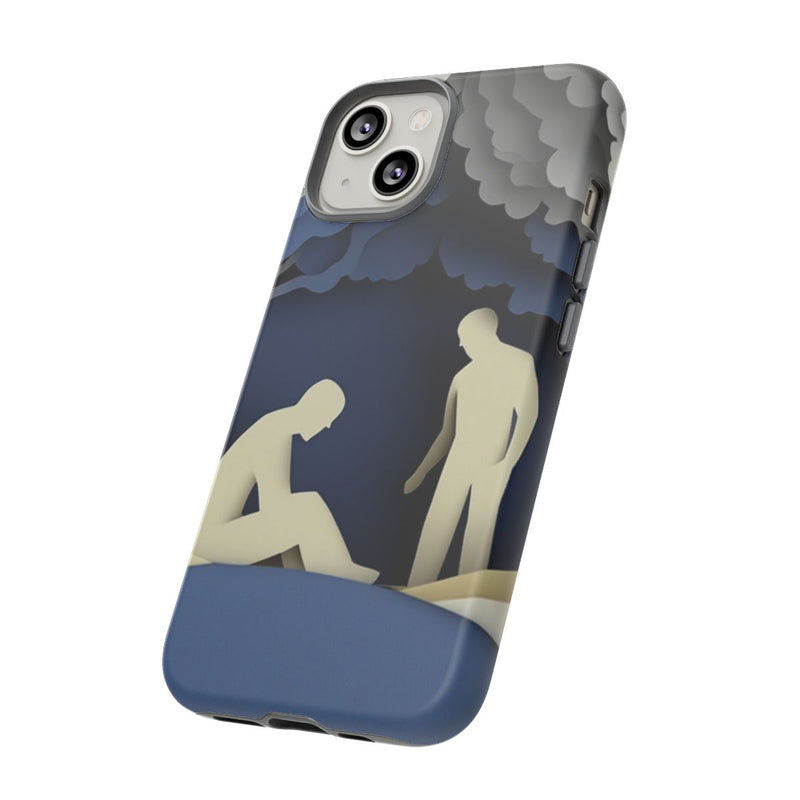 Papieren Kuitscène met Twee Mannen in Bos