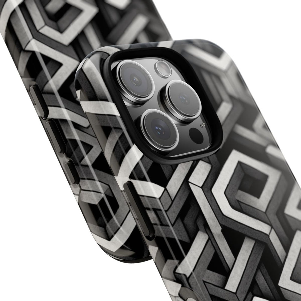 Monochrome Geometrisch Optisch Illusiepatroon