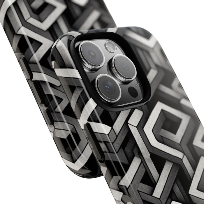 Monochrome Geometrisch Optisch Illusiepatroon