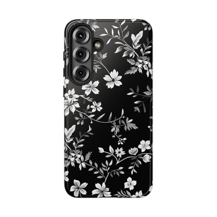 Zwart-Wit Bloemenpatroon