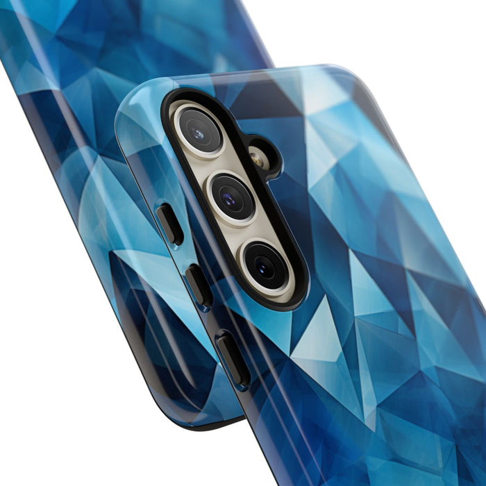 Blauw Geometrisch Driehoekenpatroon