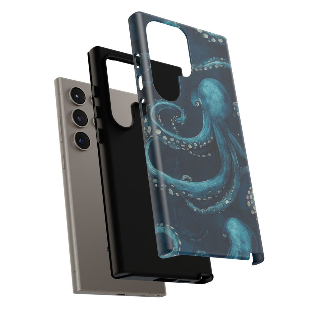 Blauw Octopus Tentakelpatroon
