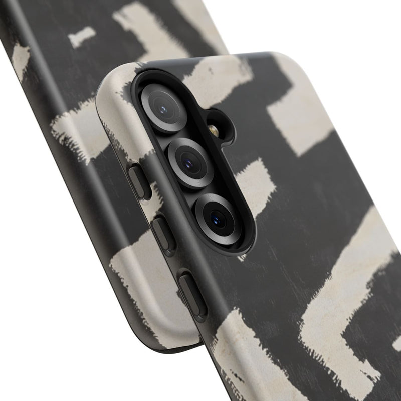Abstract Zwart-Crème Patroon