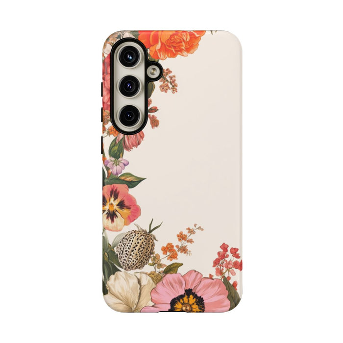 Vintage Botanische Bloemenrand