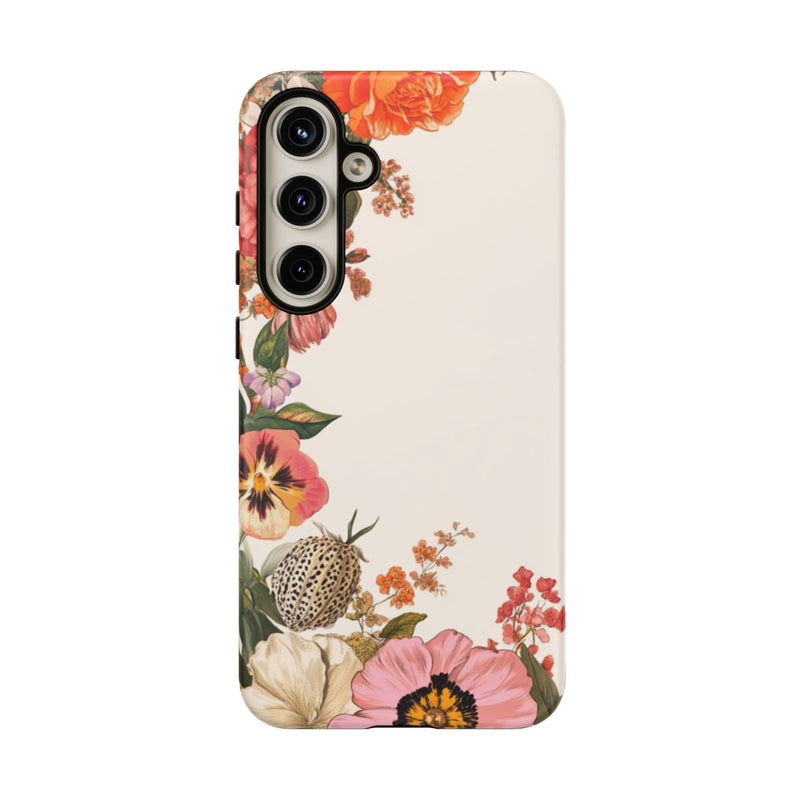 Vintage Botanische Bloemenrand