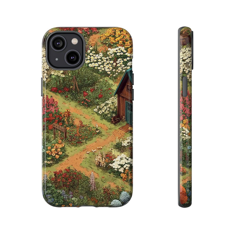 Kleurrijke Bloementuin met Huisje