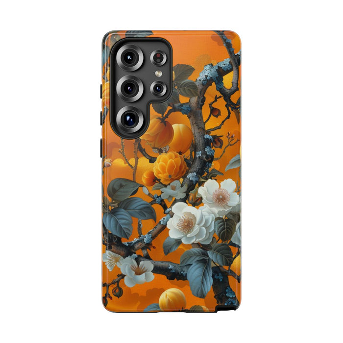 Vintage Botanisch Oranje Bloemenpatroon