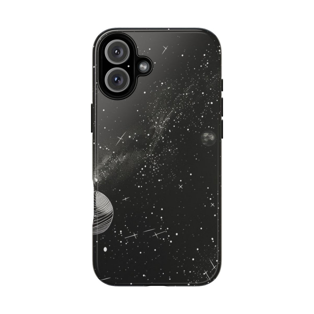 Monochrome Illustratie van het Zonnestelsel