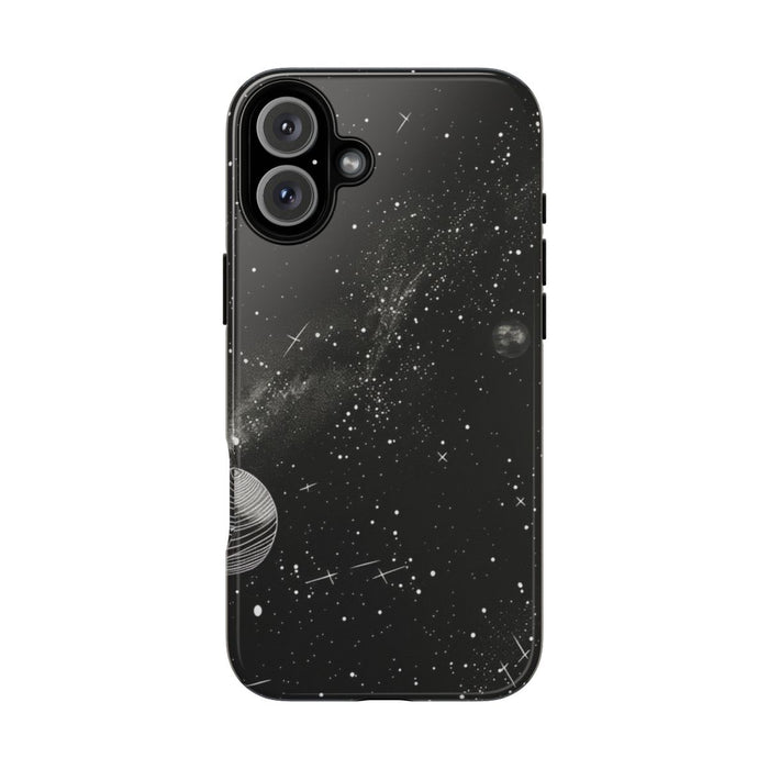 Monochrome Illustratie van het Zonnestelsel