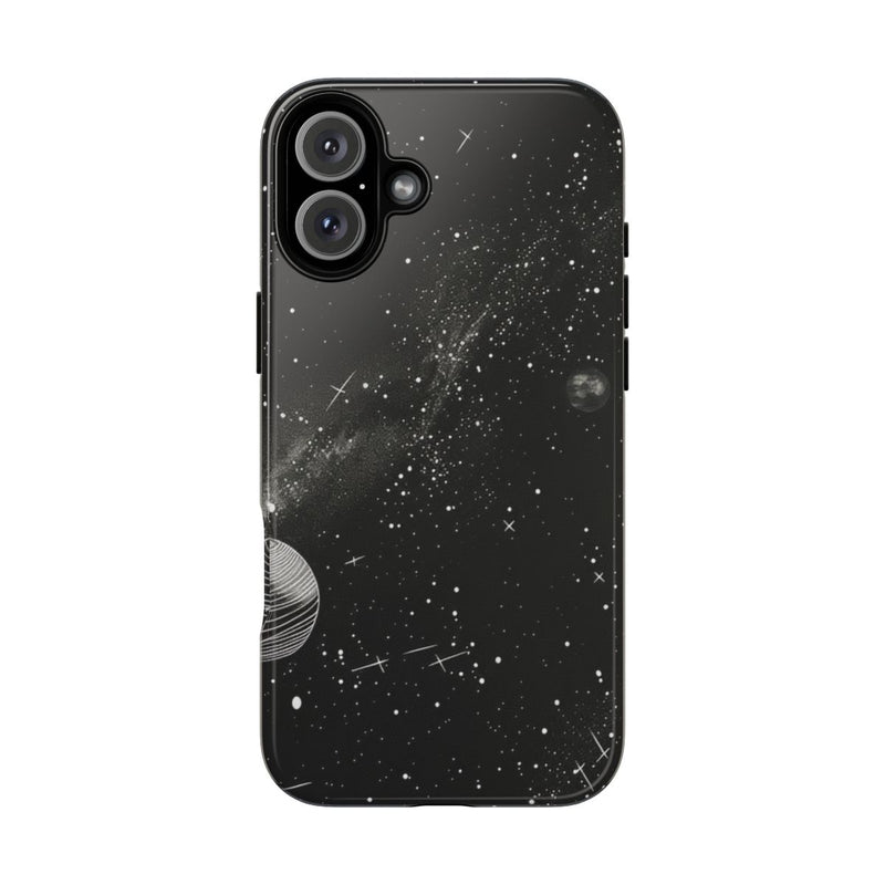 Monochrome Illustratie van het Zonnestelsel