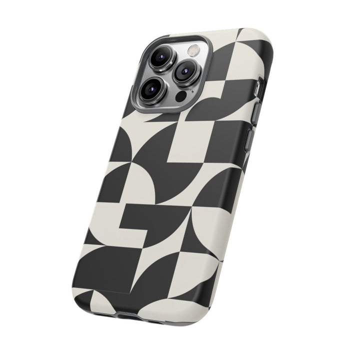 Zwart-Wit Geometrisch Abstract Patroon