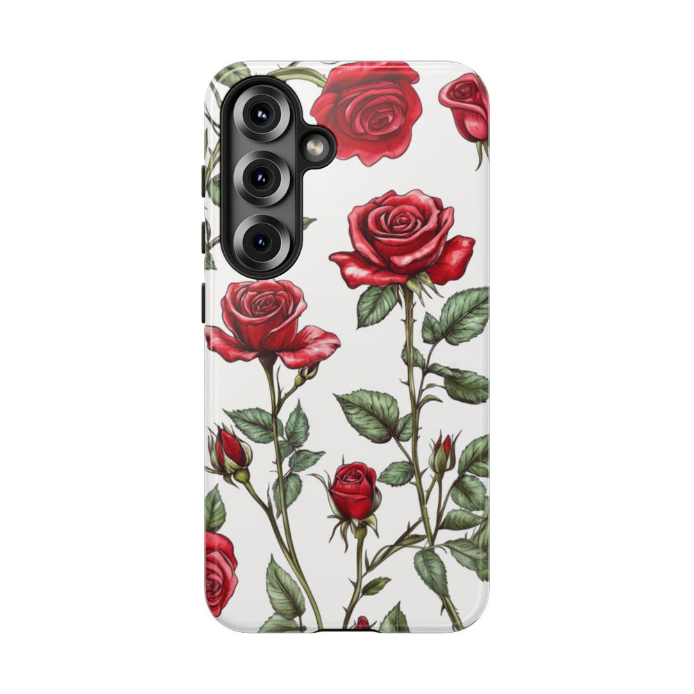Rode Rozen Botanisch Patroon