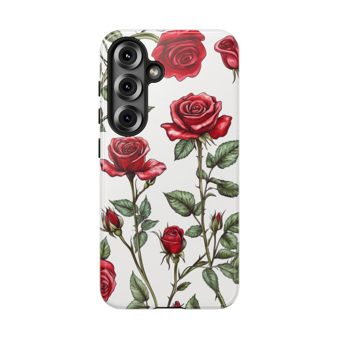 Rode Rozen Botanisch Patroon