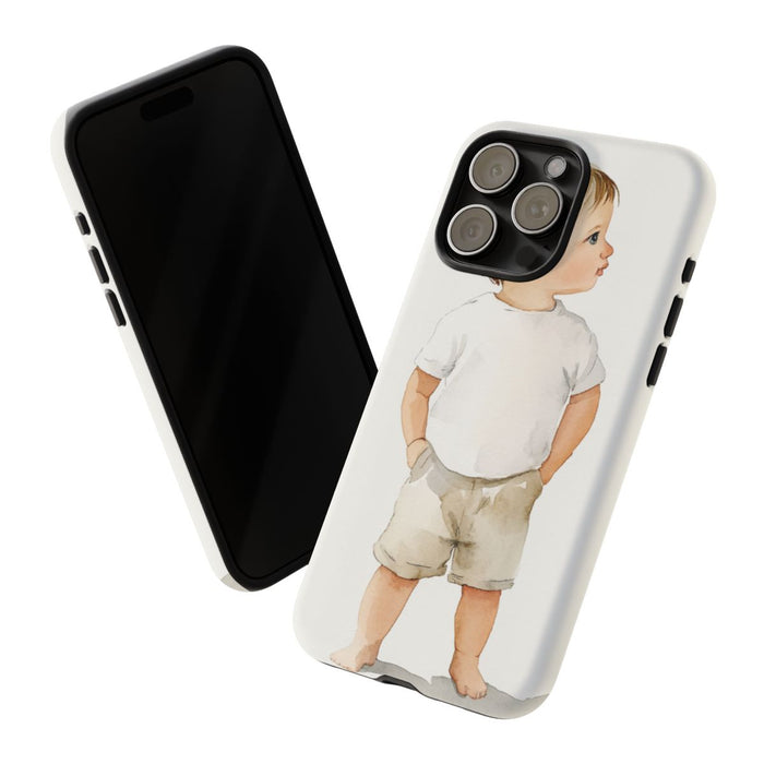 Minimalistische Waterverf Illustratie van Babyjongen